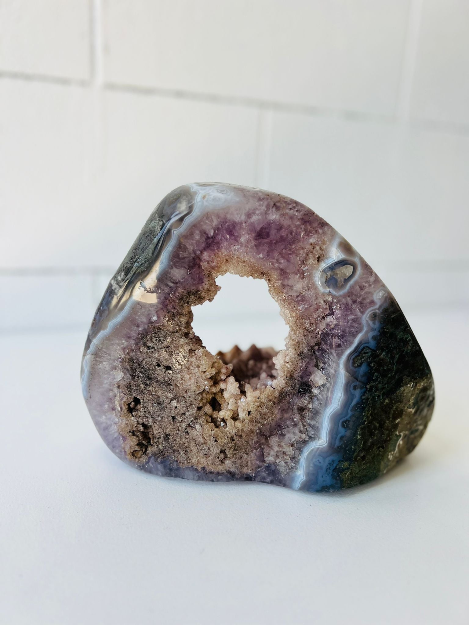 Pink and Purple Amethyst with Agate