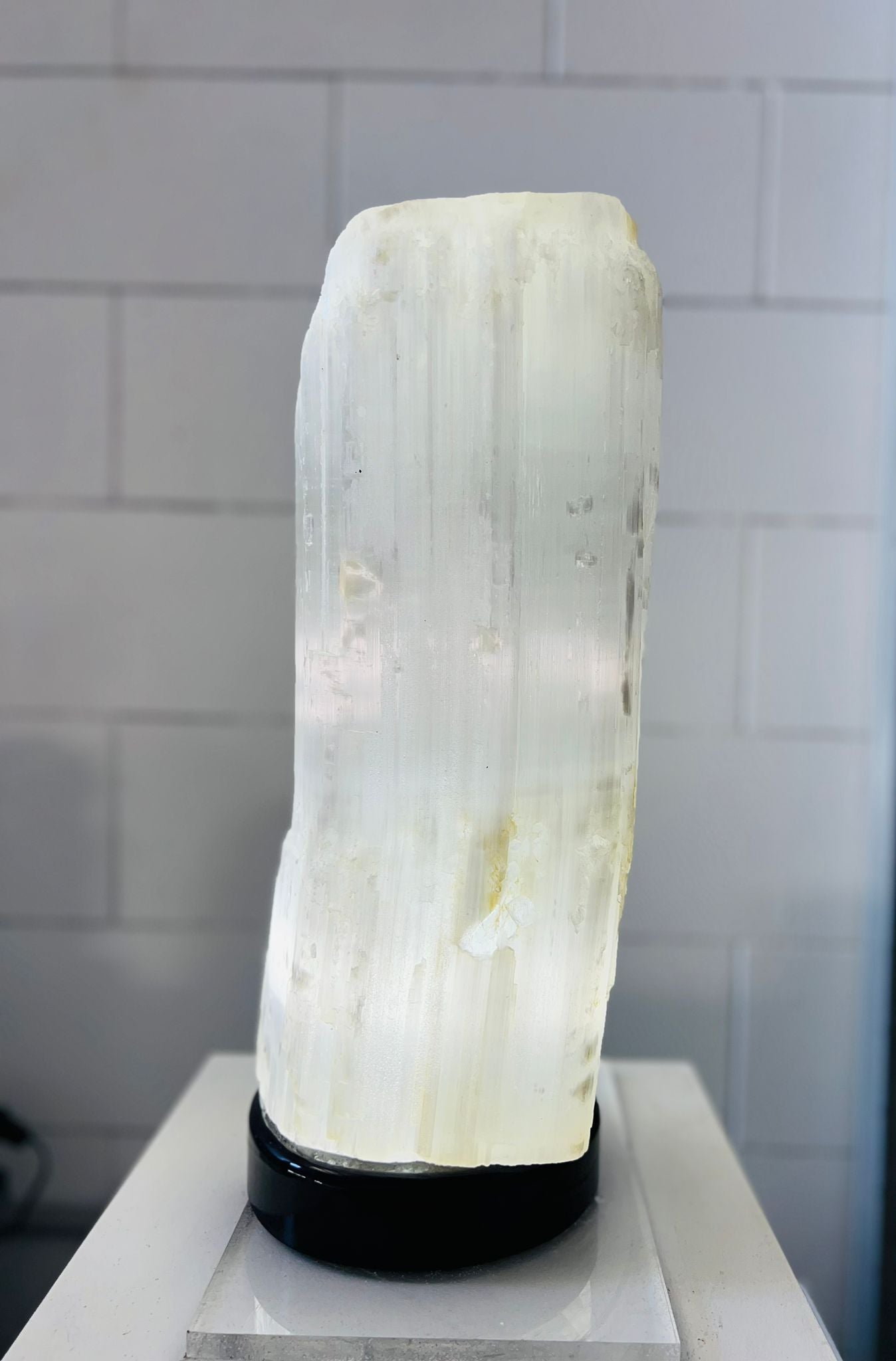 Selenite Large Lamp