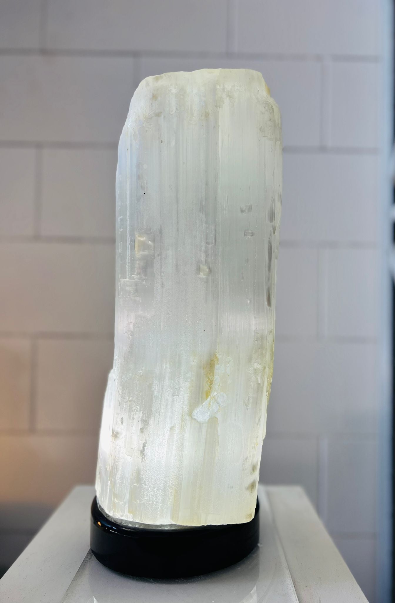 Selenite Large Lamp