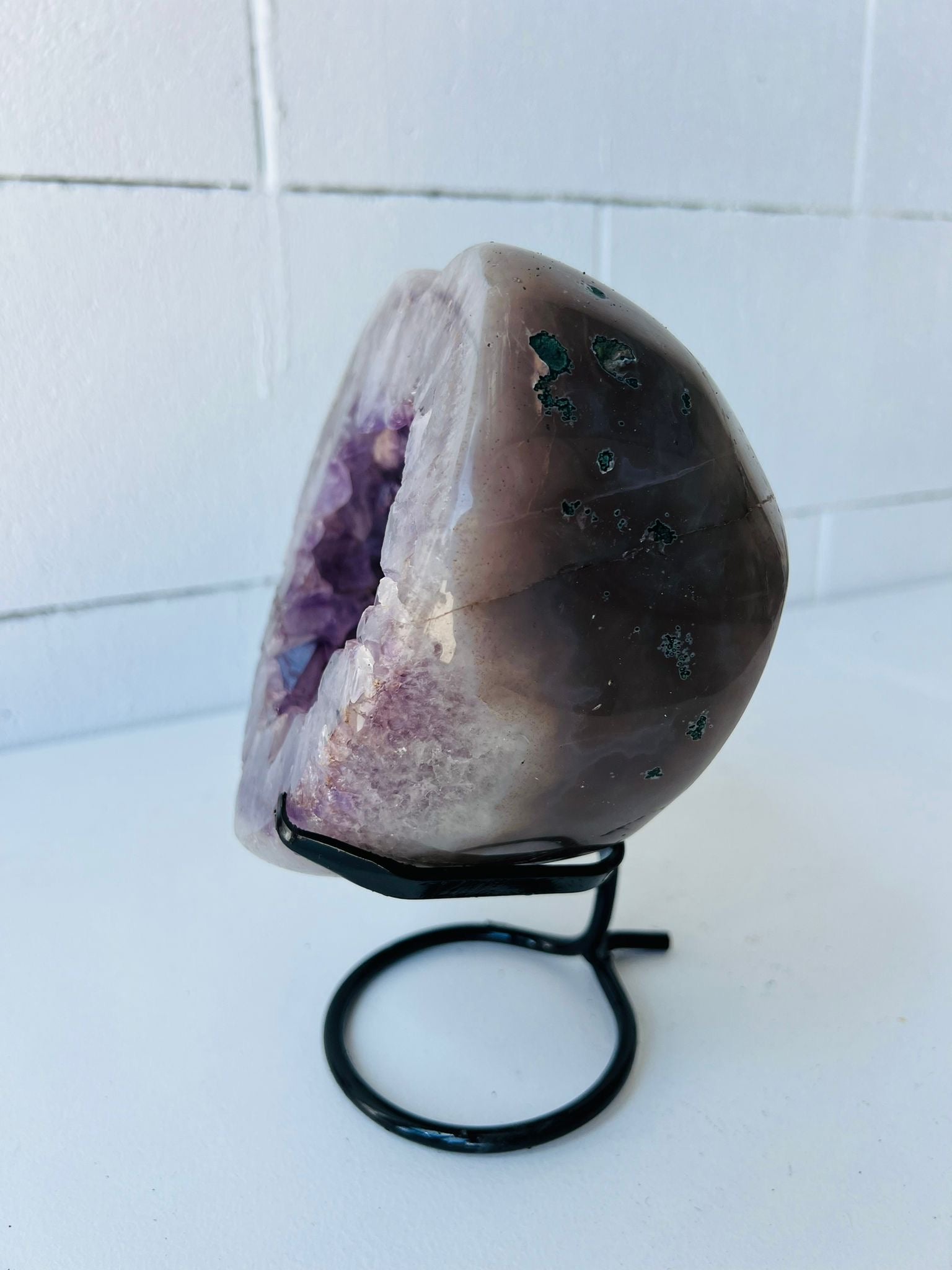 Large Polished Amethyst Heart