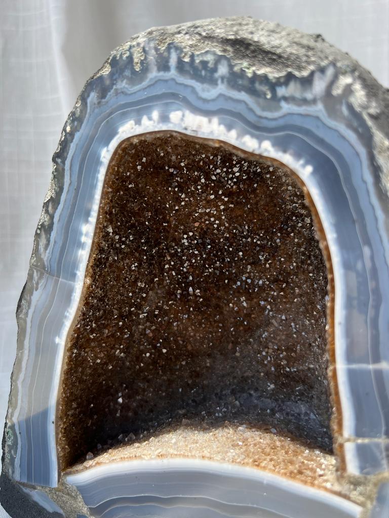 Agate with Amethyst Geode