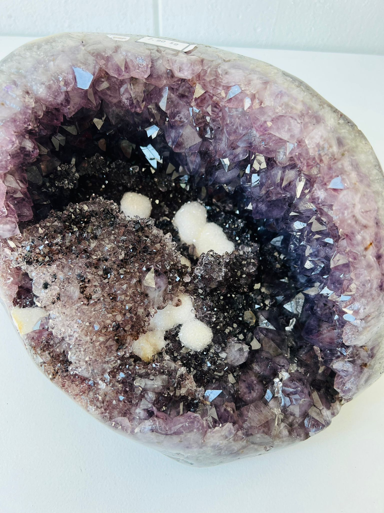 Amethyst with Calcite Geode