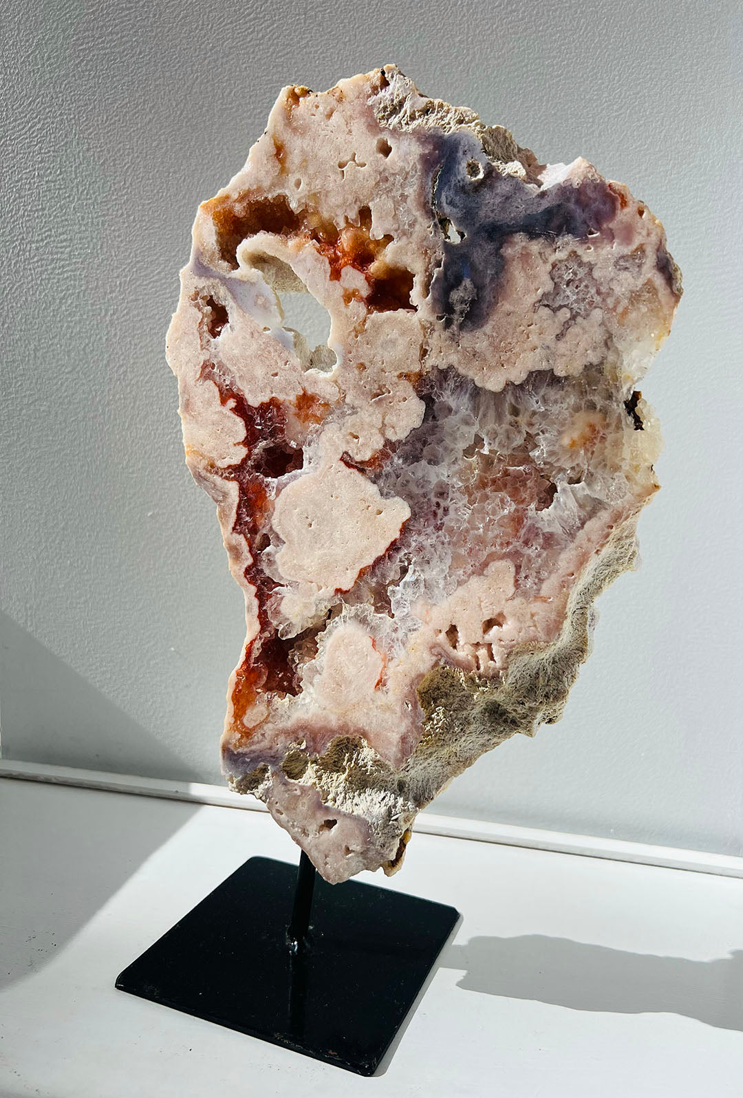 PINK AMETHYST ON STAND