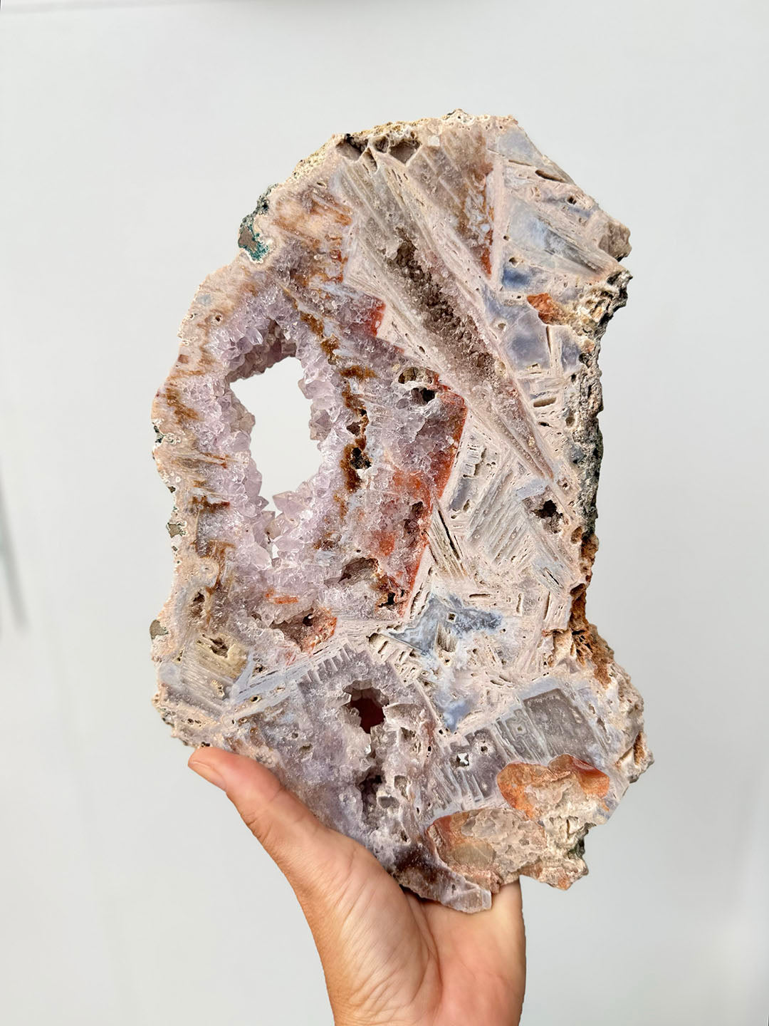 Pink with Purple Amethyst Slab
